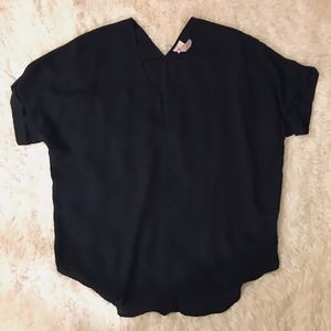 Black Dress Shirt (Rylon/ polyester blend) Size: L